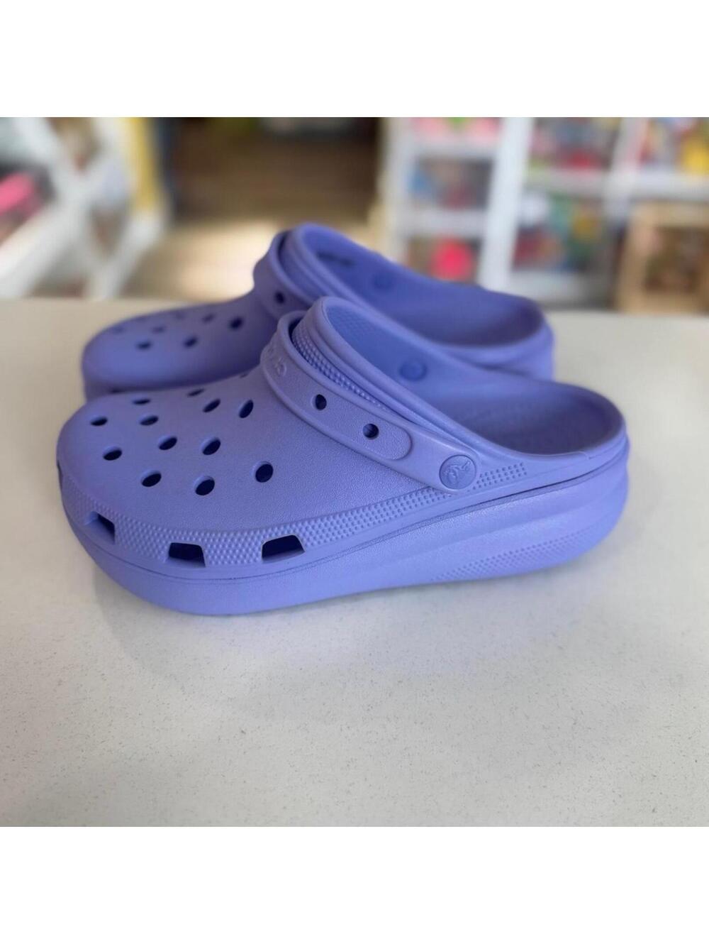 Crocs platform purple big kids platform croc shoe size J6